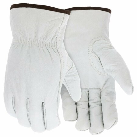MCR SAFETY Gloves, Grain Buffalo driver Keystne Thinsulate, M, 12PK 3313TM